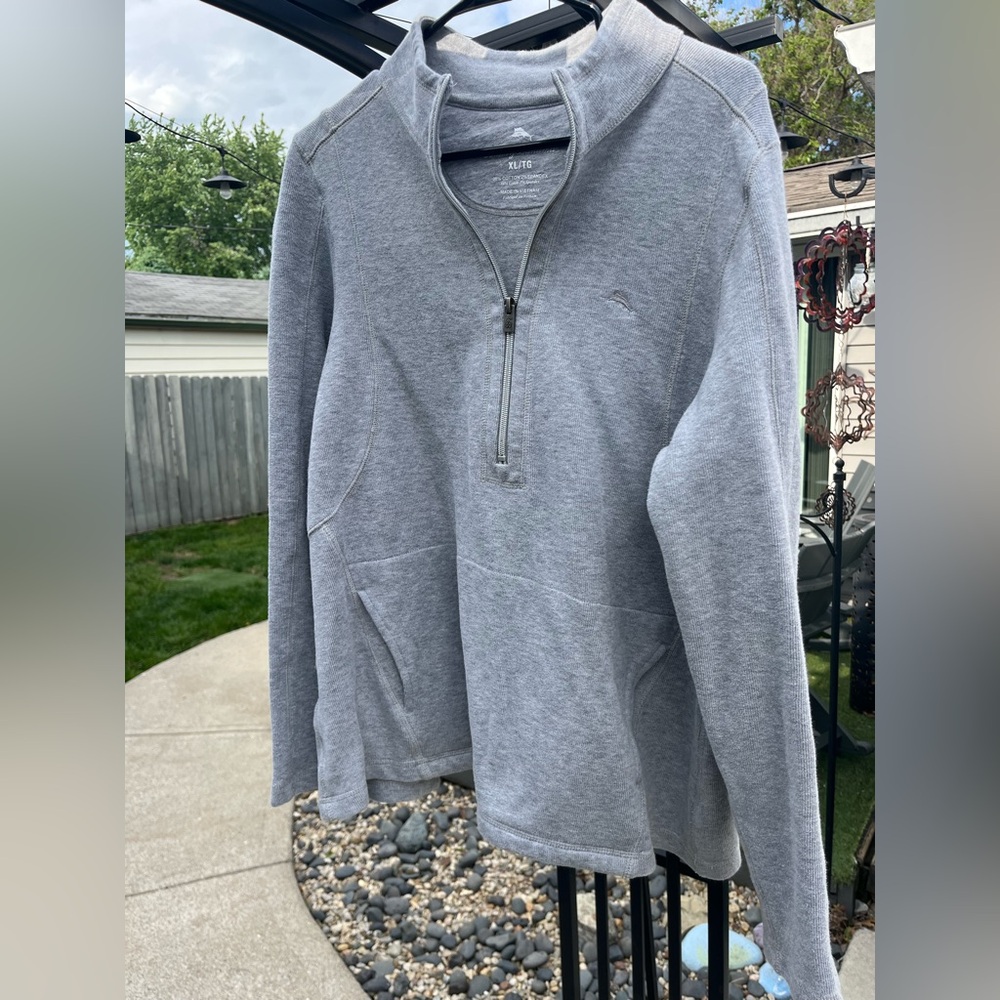 Women’s Tommy Bahama Aruba Heather Gray Half Zip